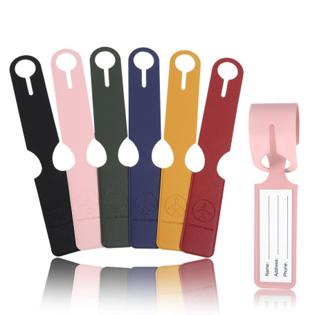 Cozary - Set de 6 Étiquettes de Bagage en Simili Cuir pour Voyage