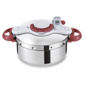 Cocotte en Acier Inoxydable Tefal 22 cm - Blanc/Rouge