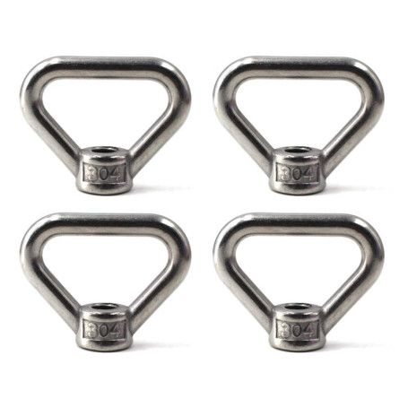 Lot de 4 écrous à œil de levage M12 en acier inoxydable 304 - Résistants et Polies