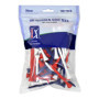 Pack de 100 tees de golf PGA Tour - Rouge, Blanc et Bleu