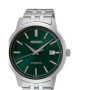 Montre Seiko Automatique pour Homme avec Cadran Vert et Bracelet en Acier