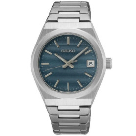 Montre Seiko Analogique en Acier Inoxydable avec Cadran Bleu