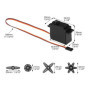 Lot de 4 Servomoteurs Numériques QWORK à Couple Élevé pour Robots