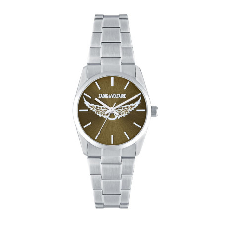 Montre Zadig&Voltaire 33 Wings Kaki en Acier Argenté