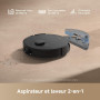 DREAME D20 Robot Aspirateur, 13 000 Pa, Brosse Duo pour Poils d'Animaux, Navigation Laser, Aspirateur et Laveur 2-en-1, Sols Dur