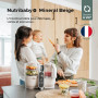 Babymoov Nutribaby(+), Robot Cuiseur Bébé Multifonctions 6 en 1, Cuiseur Vapeur Mixeur, Grande Capacité 2,2L, Petits Pots Bébé F