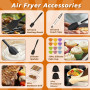 Pietuley 29 Pcs Accessoire Air Fryer pour Ninja Foodi Flex 10,4 L AF500EU COSORI 10L, Moule Silicone Air Fryer pour Ninja AF500E
