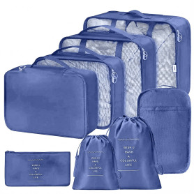 Organisateur Valise 8 Pièces,Organiseurs de Bagage pour Voyage,Packing Cubes de Voyages Pochette,Sacs Rangement de Valise Voyage