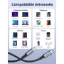 UGREEN Lot de 2 Câble USB C vers USB C PD 100W 5A 20V Charge Rapide Compatible avec MacBook iPad Pro iPhone 17 Pro Max Air 16 Ga