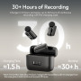 ULANZI A200 Micro Cravate sans Fil, Mini Micro pour iPhone 17/16/15 Android, Réduction Intelligente du Bruit, 30H Utilisation, P