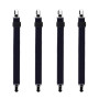Bedecor -4Pcs (30cm à 120cm) Tendeur Drap Housse Lit Drap Réglable,Tendeurs de Maintien,Convient à Tous Lits et Matelas,Noir