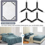 Teouuas 4 Pièces Tendeur Drap Housse, Élastiques Ajustables Sangle Drap Housse, Tendeurs de Maintien, pour Draps de Lit, Housses