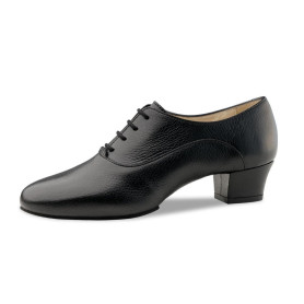 Werner Kern Runa Chaussures d'entraînement pour femme en cuir noir - Talon bloc de 3,5 cm - Semelle divisée - Fabriquées en Ital