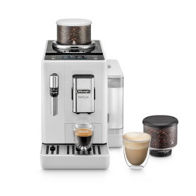 De'Longhi Rivelia EXAM440.35.W Machine à café automatique avec buse mousseur à lait interchangeable 8 boissons café en appuyant 