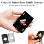 WOLMIK Lot de 2 décapsuleurs en acier inoxydable avec carte à jouer créative - Décapsuleur de bière personnalisé - Taille adapté