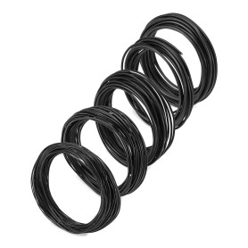 QWORK® 50 m (5 Tailles) Rouleaux Fil Bonsai, 1,0mm/1,5mm/2,0mm/2,5mm/3,0mm - Fil Aluminium Anodisé Noir