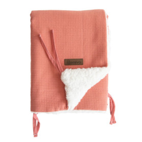 Couverture Fluffy Terracotta pour Poussette - Domiva