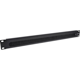 Plaque de Passage de Câble 19" InLine avec Brosse - Noir 1U
