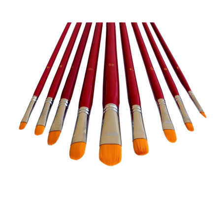 Set de Pinceaux Artiste Repino - 9 Tailles pour Acrylique et Aquarelle