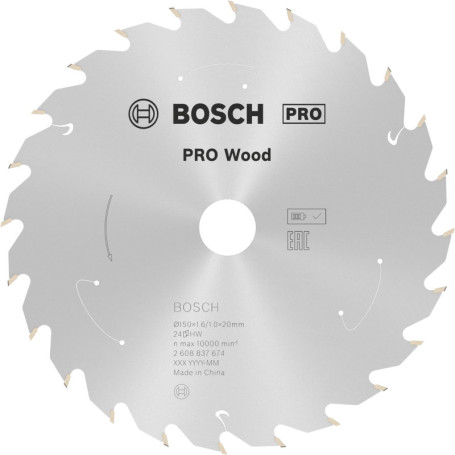 Lame de Scie Circulaire Bosch PRO Wood 150mm - Idéale pour Bois