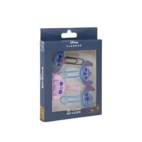 Trombones Kawaii Stitch - Lot de 4 Accessoires de Bureau Fun