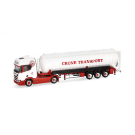 Camion Scania CR 20 HD avec Semi-remorque Silo Crone - Modèle Réduit 1:87
