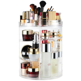 Organisateur de Maquillage Rotatif 360° AMEITECH - Rangement Bijoux et Cosmétiques