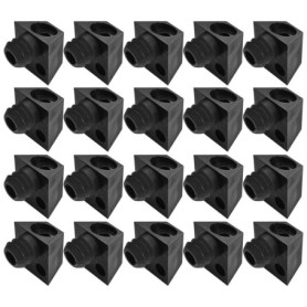 Lot de 20 Taquets en Plastique Noir pour Étagères - 11mm
