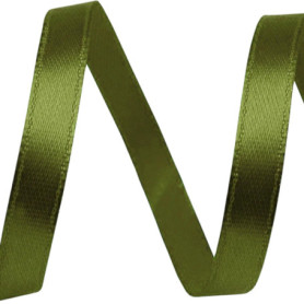 Ruban Satin Polyester Vert Kaki - 6 mm x 22 m pour Décoration et Couture