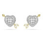Clous d'oreilles Swarovski Idyllia en cristal en forme de cœur