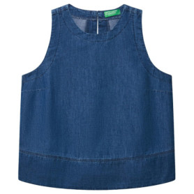Blouse sans manches en chambray bleu - United Colors of Benetton
