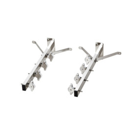 Séchoir à Linge Mural Sauvic en Acier Inoxydable avec 8 Poulies