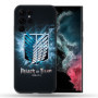 Coque Manga Attaque des Titans pour Samsung Galaxy S22 Ultra - Noir