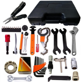 YBEKI Kit d'Outils Professionnels pour Réparation de Vélo - Coffret Complet avec Cliquet et Embouts