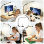 Lampe de Bureau LED à Intensité Variable avec Pince - 70 cm