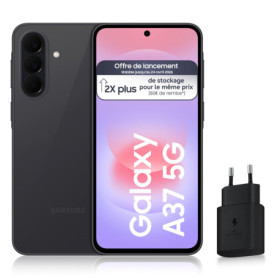 Samsung Galaxy A37 5G - Smartphone Android 256 Go avec Chargeur Rapide 25W - Graphite