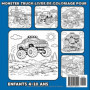 Livre de Coloriage Monster Truck pour Enfants 4-10 ans - Aventures et Camions Géants