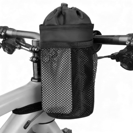 Porte Bidon Vélo Universel Cozary - Support 2 en 1 avec Pochette Filet