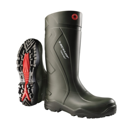 Bottes de sécurité DUNLOP Purofort+ Full Safety - Gris Foncé/Rouge/Noir, Taille 37 EU