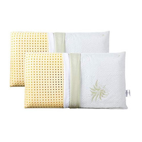 Lot de 2 Oreillers en Mémoire de Forme 40x70 cm - Hypoallergéniques et Lavables