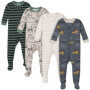 Lot de 4 Pyjamas Gerber pour Bébé Garçon - Ours et Camions
