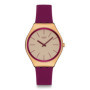 Montre Swatch Skin Irony Femme en Acier Inoxydable Rouge