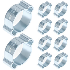 Lot de 10 colliers de serrage réglables QWORK pour tuyaux d'essence