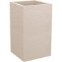 Pot de Fleur Carré Haut 30 cm Beige Calcaire - EDA