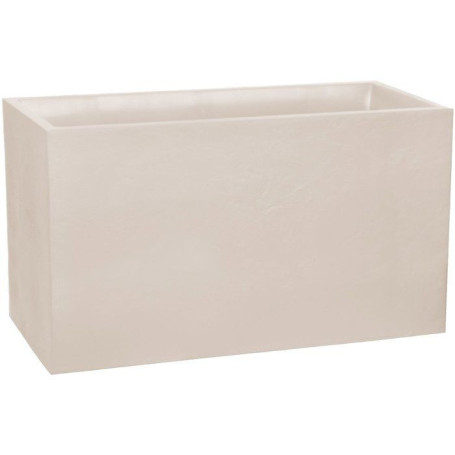 Jardinière Muret Volcania EDA - Beige Calcaire - 116 L pour Intérieur et Extérieur