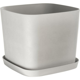 Pot de Fleurs Carré Pierre Blanche - GARDEN ID - 16L