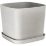 Pot de Fleurs Carré Pierre Blanche - GARDEN ID - 16L