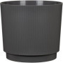 Cache-pot rond anthracite Lino - GARDEN ID - Ø 25 cm