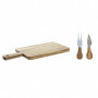 Planche à découper DKD Home Decor 2 couteaux Acier inoxydable Acacia (34 x 16 x 22,99 €