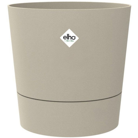Pot de Fleur Rond Elho Foss 35L Beige pour Extérieur